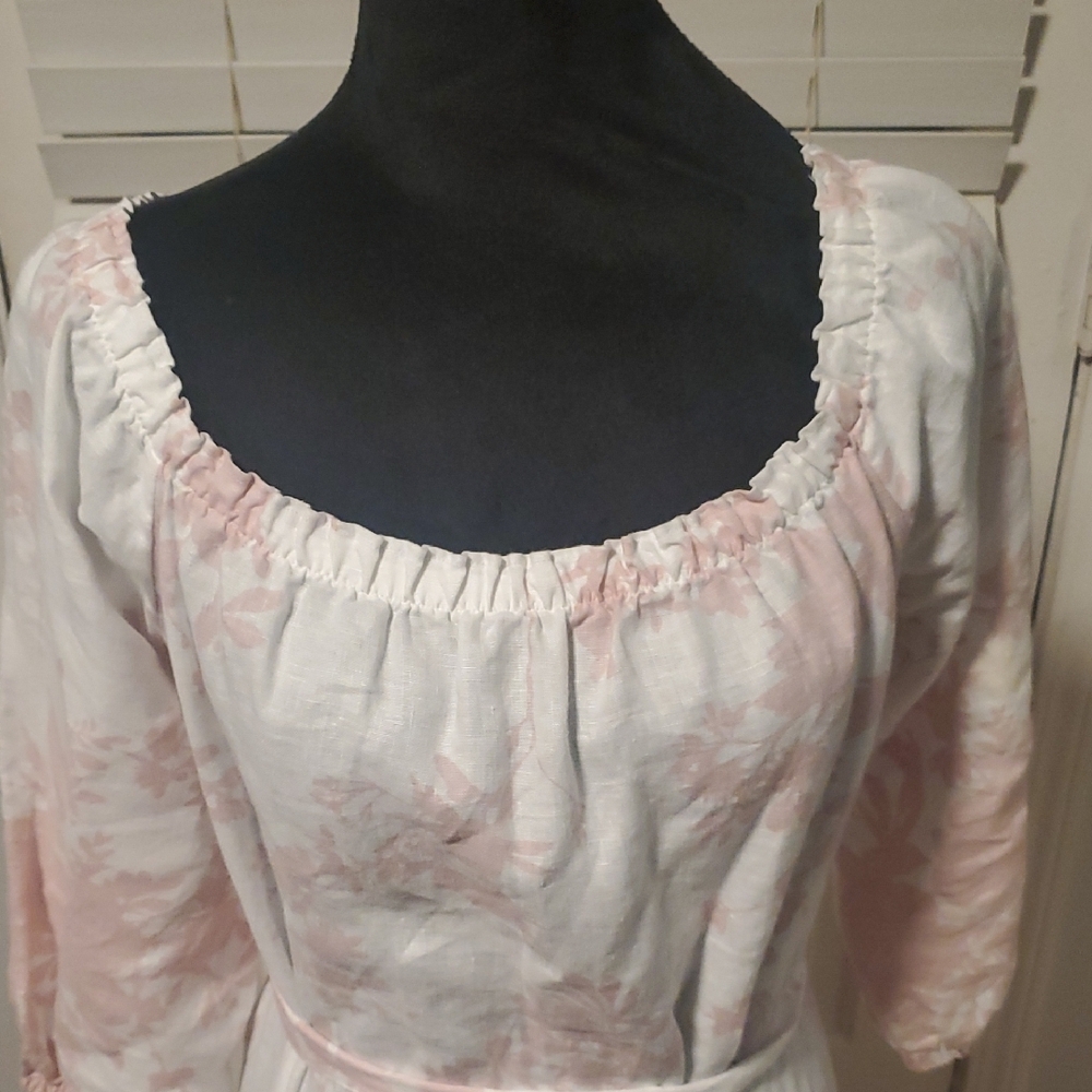 Saks Fifth Avenue Elegant Pink Floral Women's Dress - Picture 3 of 10
